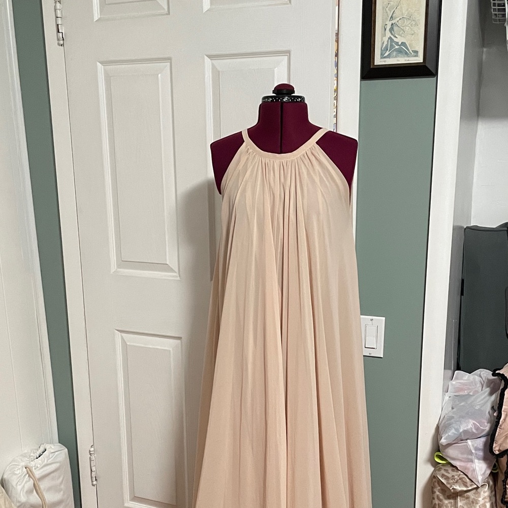Elegant Cream Maxi Dress